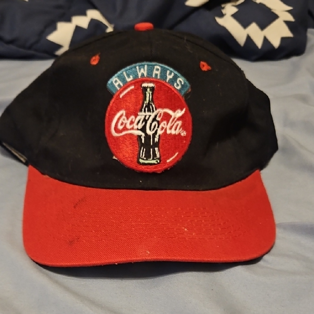 Coca-Cola Black Cap with Red Brim Vintage